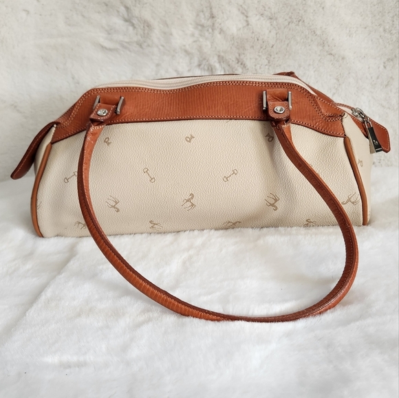 Petusco Vintage Cream and Tan handbag - Picture 5 of 12